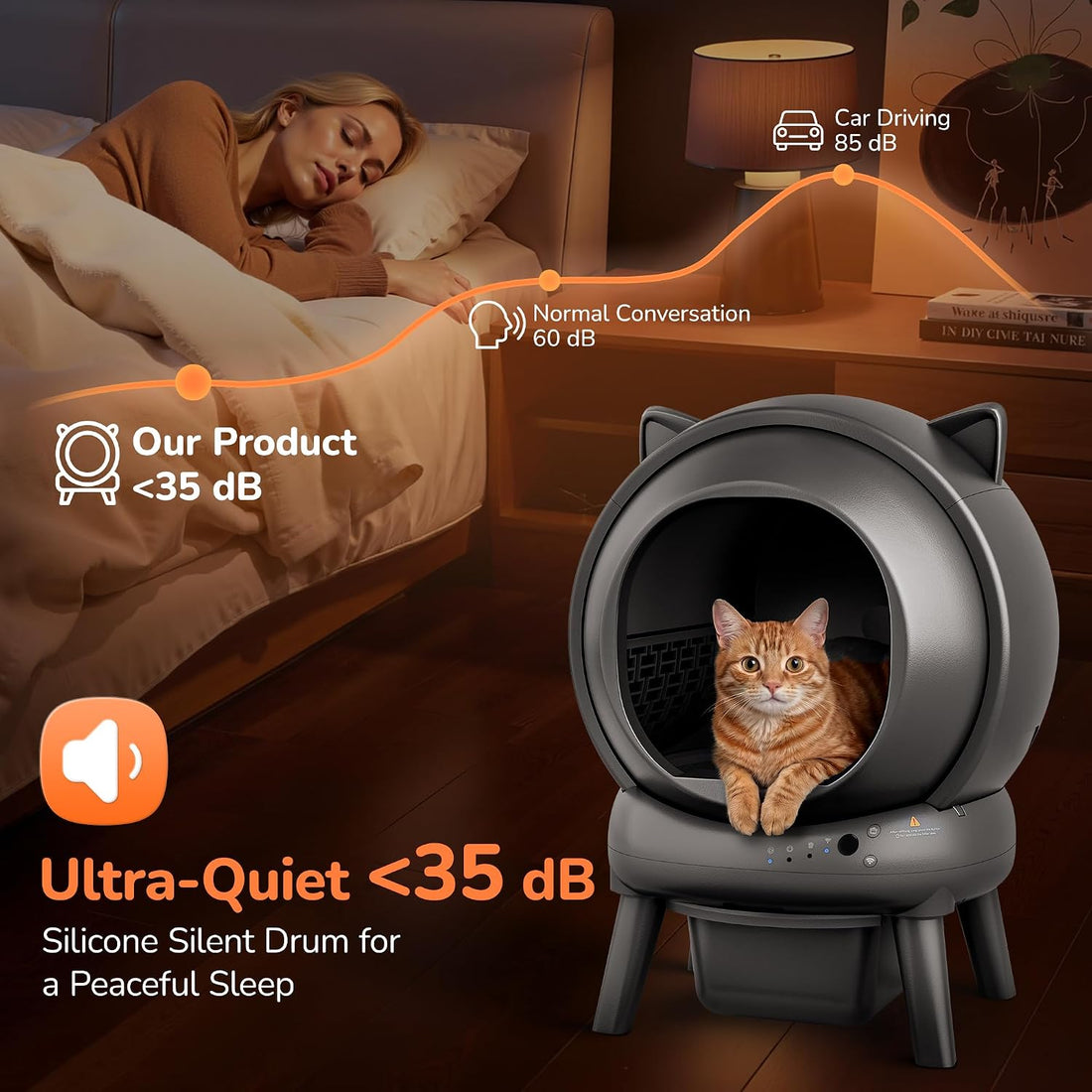 Automatic Self Cleaning Litter Box, Cat Litter Box, Robot Litter Box