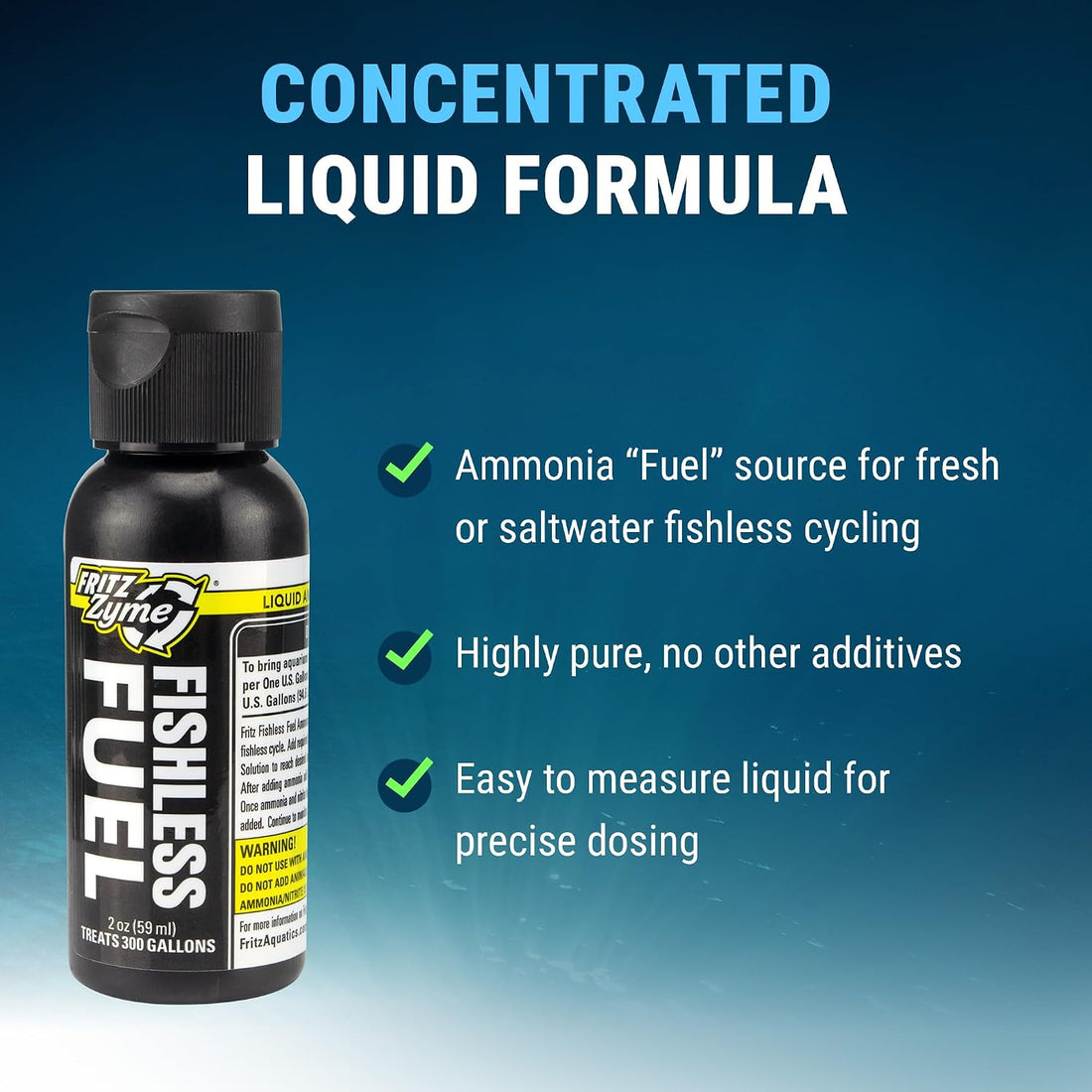Fritz Fishless Fuel Ammonia Solution for Fishless Aquarium Cycling