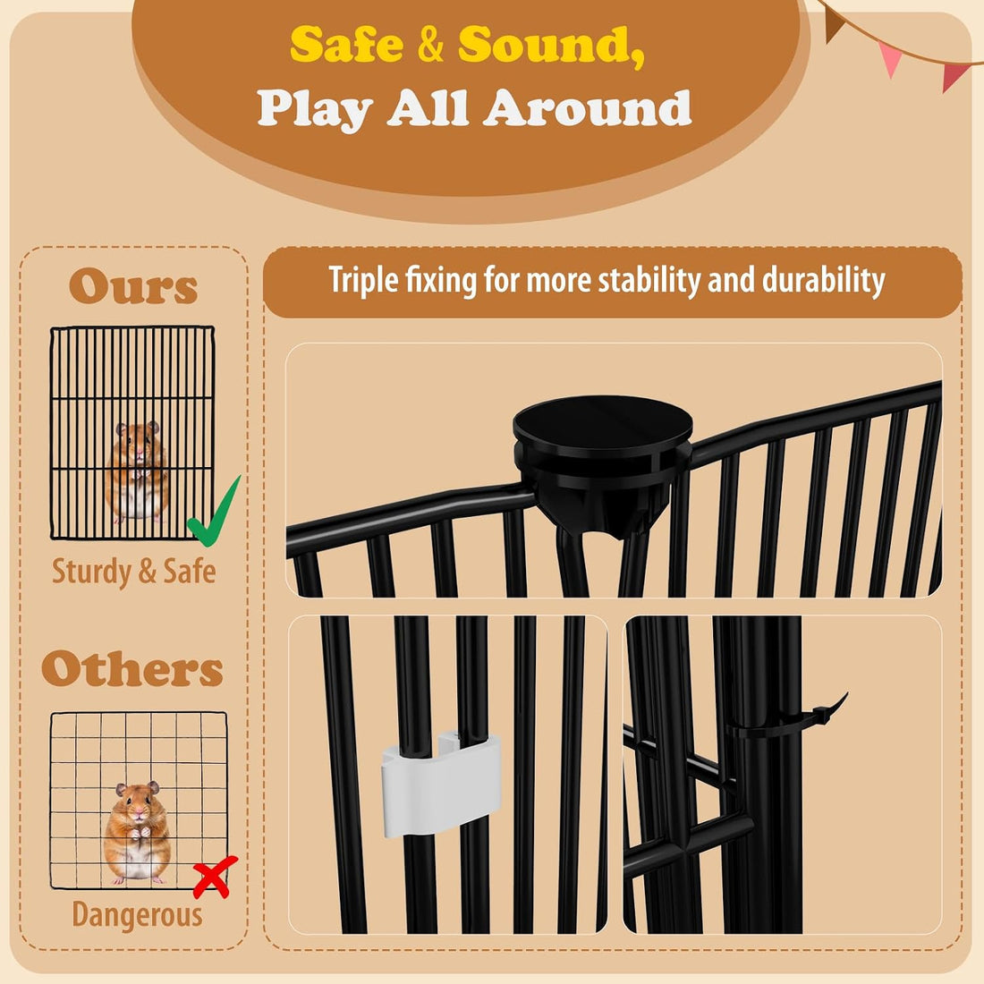 22 Panels Small Animal Playpen