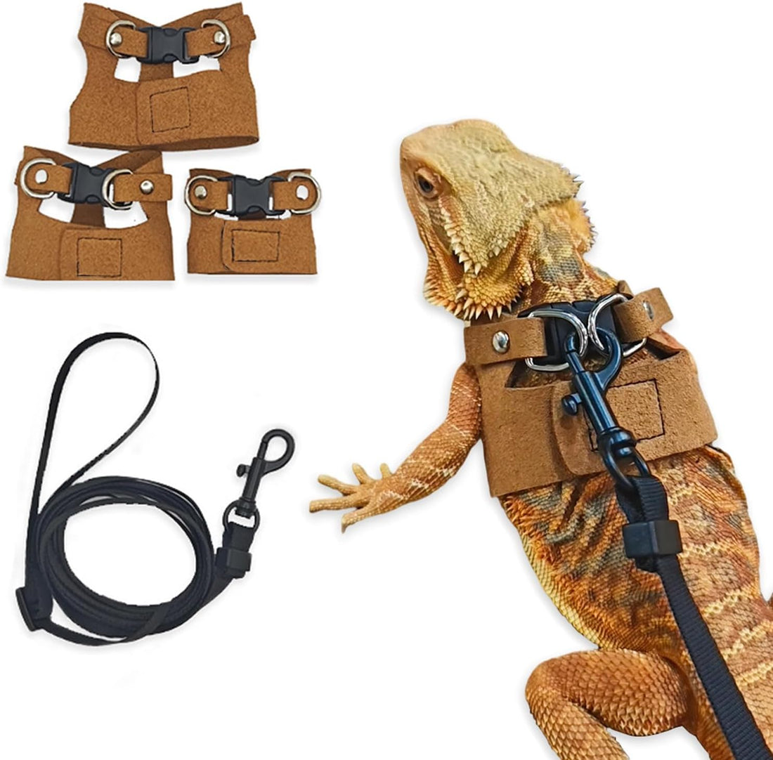 Soft Adjustable Bearded Dragon Harness with Leash