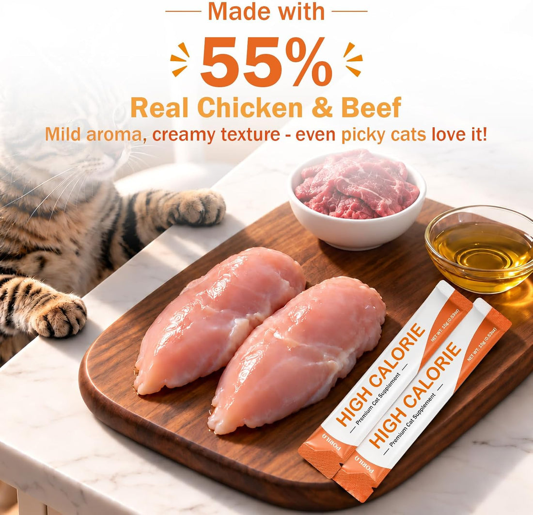 Lickable Cat Treats, High Calorie Nutrition Paste for Cats