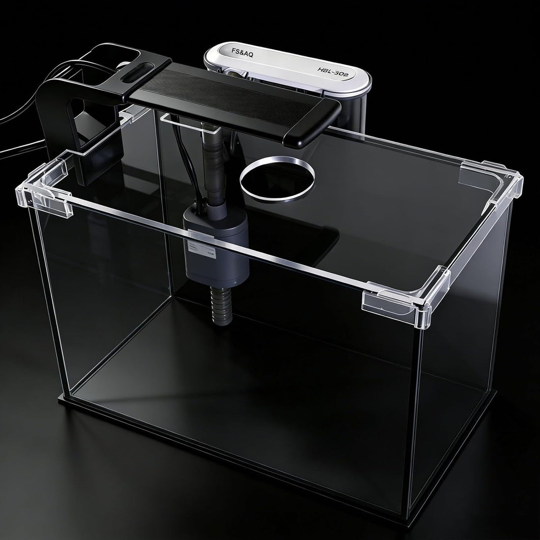 2.5 Gallon Betta Fish Tank with Filter Light and Lid