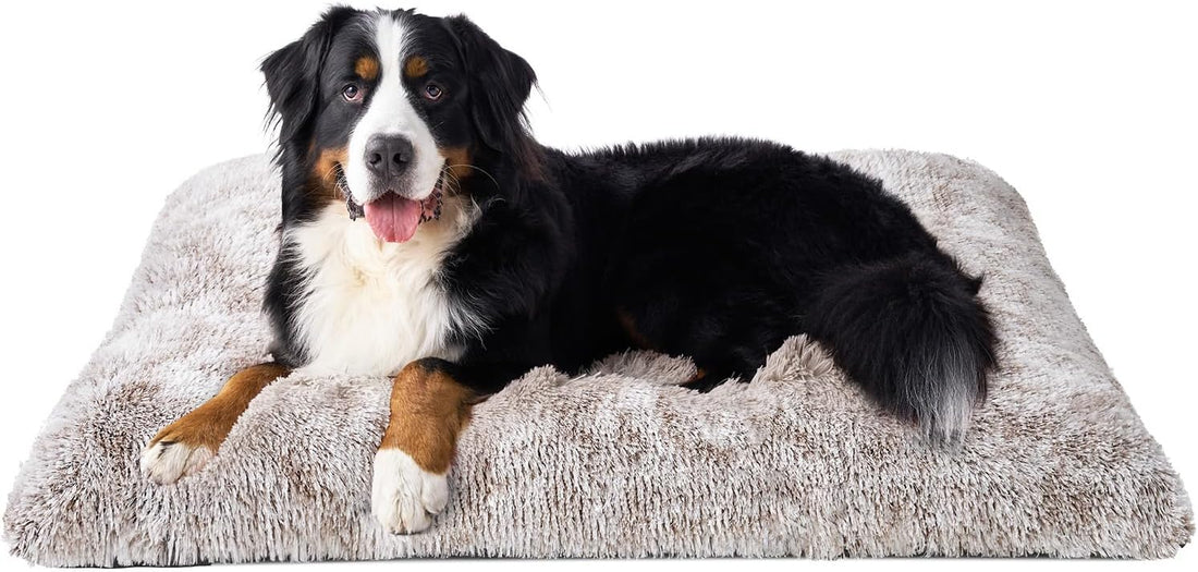 EHEYCIGA Fluffy Dog Crate Bed, Plush Extra Large Plus Dog Pillow