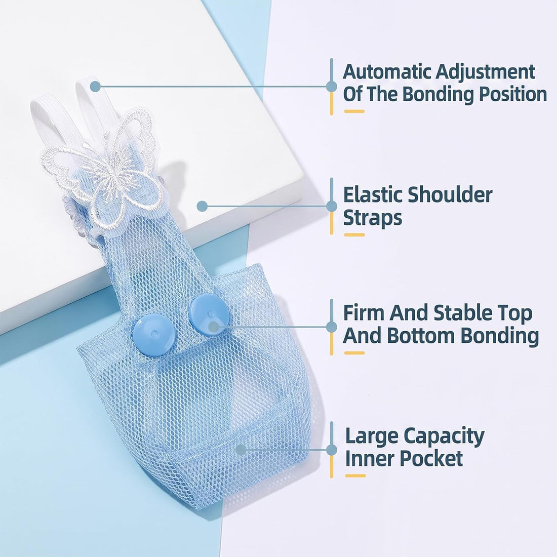 Bird Diaper with Leash &10Pcs Diapers Replacement, Breathable Mash