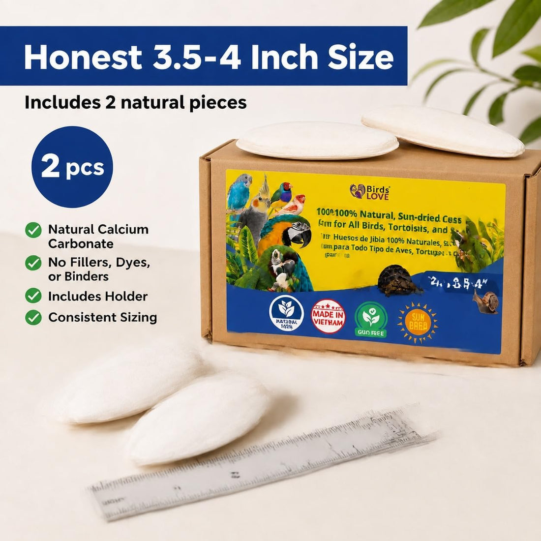 Birds LOVE 3.5-4โณ Cuttlebone for Birds