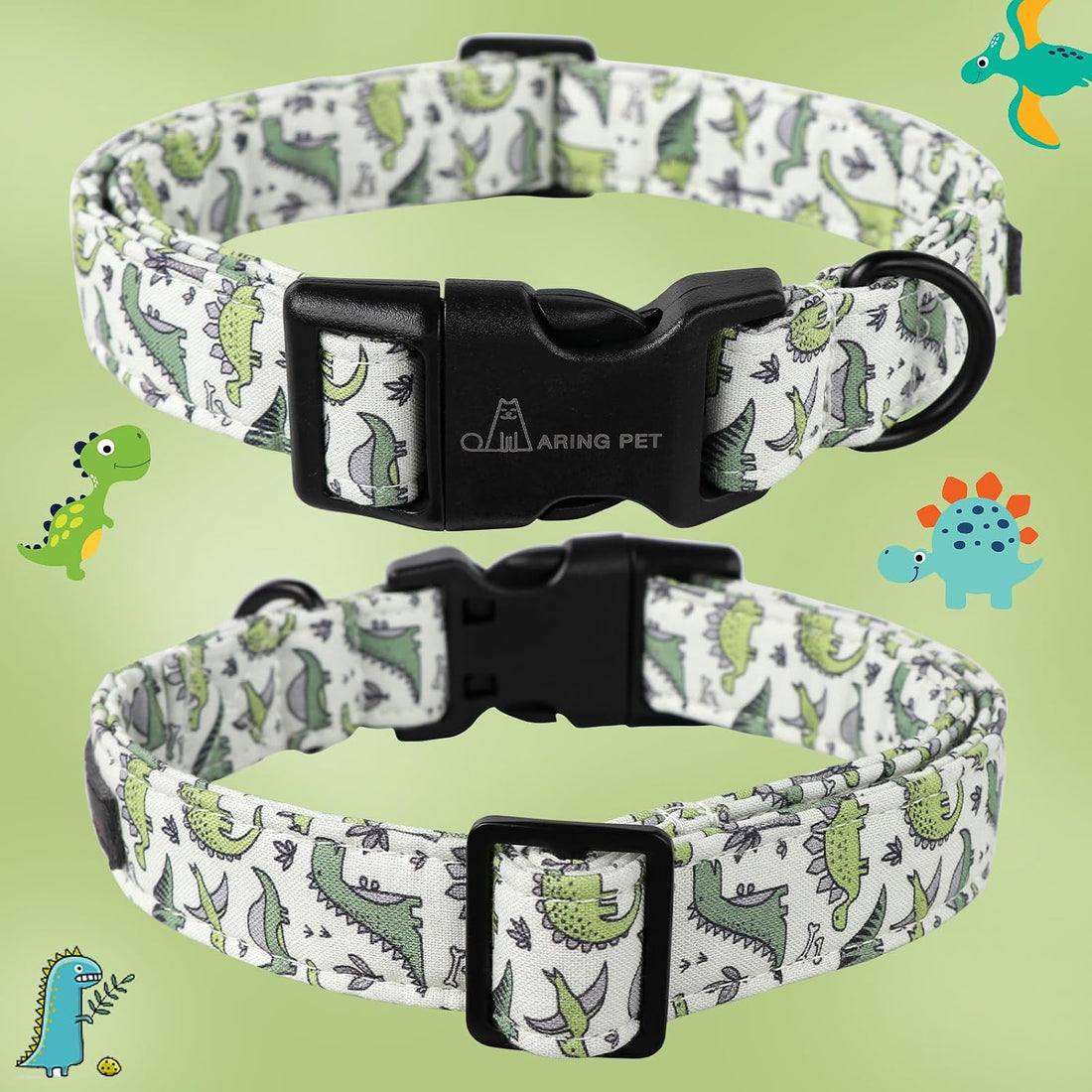 ARING PET Dinosaur Dog Collar-Cute Dog Collar for Small Dogs