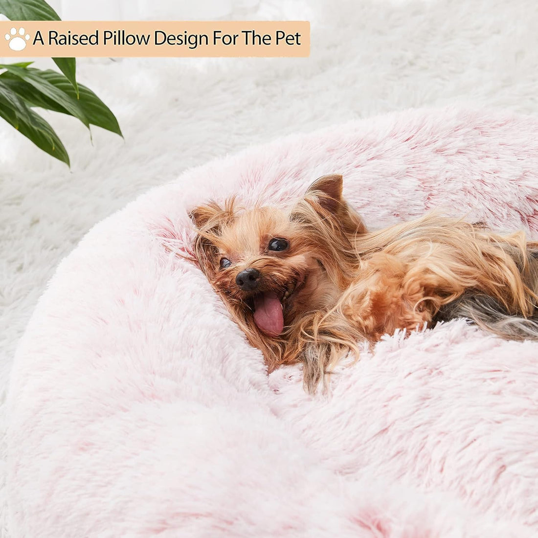 WNPETHOME Calming Dog Bed Cat Bed Donut