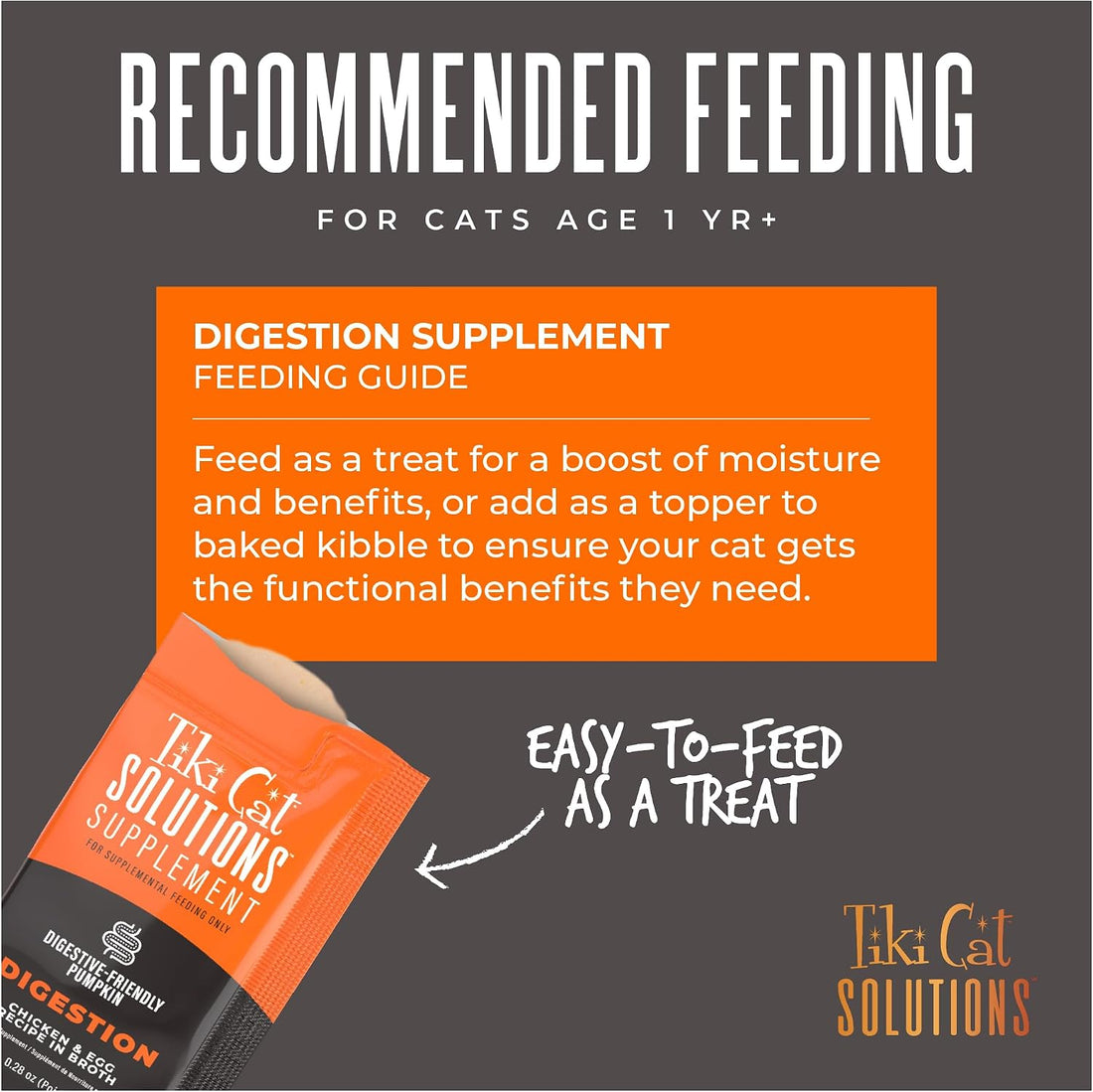 Tiki Cat Solutions Cat Supplement, Digestion, Chicken & Egg