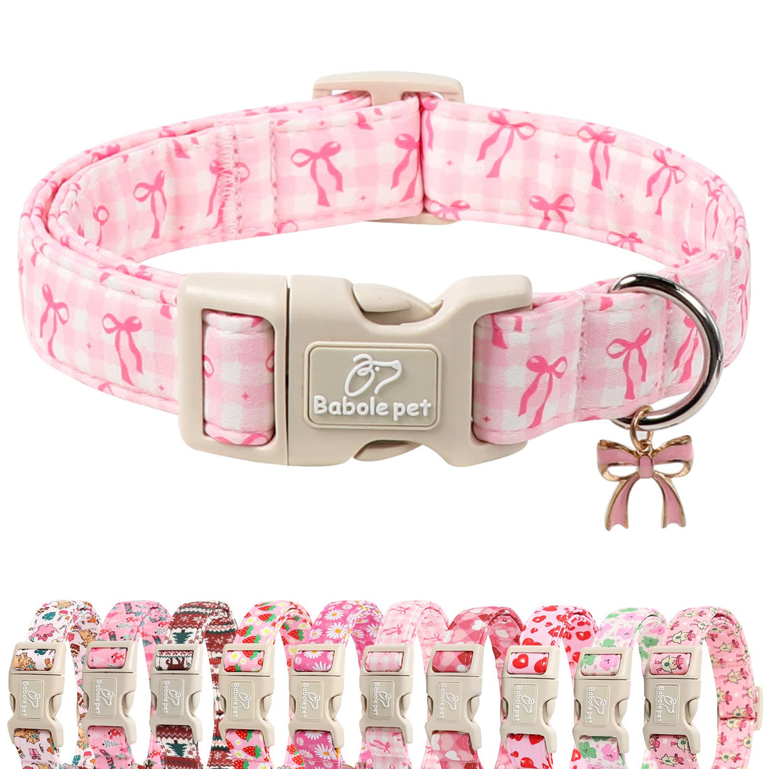 Babole Pet Girl Dog Collar for Puppy Small Dogs