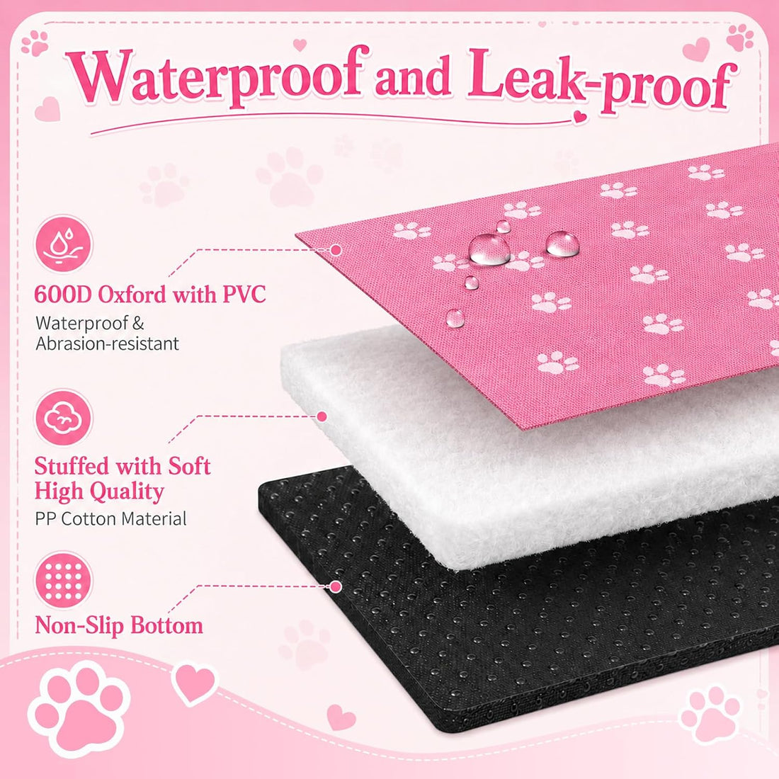 Dog Playpen Bottom Pad Fits for 60'' x 40'' Acrylic Puppy Playpen