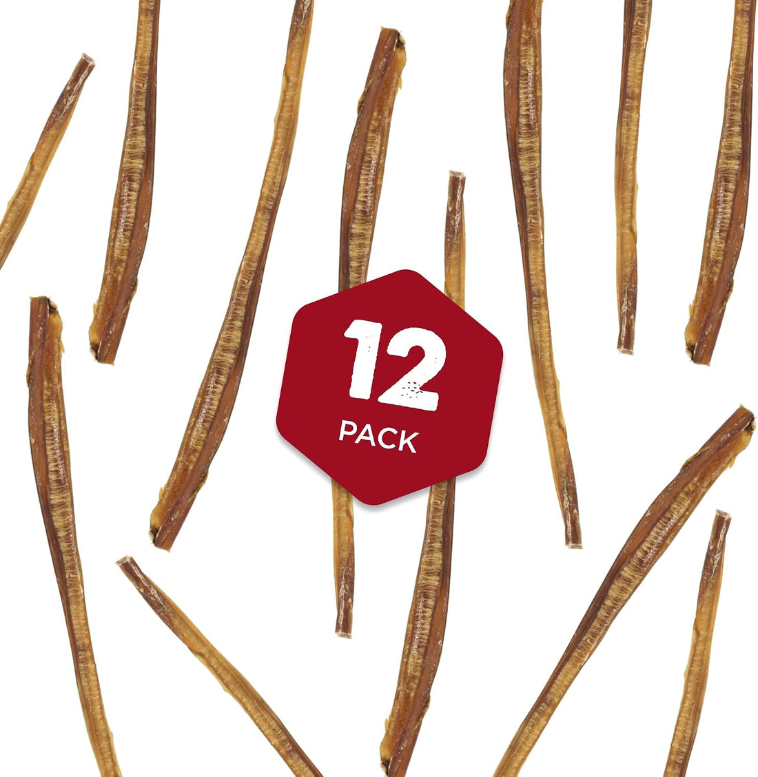 Best Bully Sticks 12 Inch Odor-Free Bully Sticks for Dogs - 12 Count