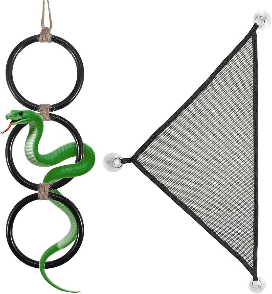 Snake Enclosure Accessories, Reptile Climbing Ring Hammock Set