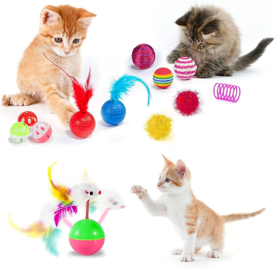 AILUKI 35 PCS Cat Toys Kitten Toys Assortments,Variety Catnip Toy Set