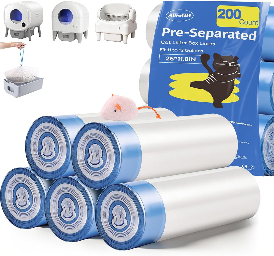 150 Count Drawstring Cat Litter Bags for Automatic Litter Boxes