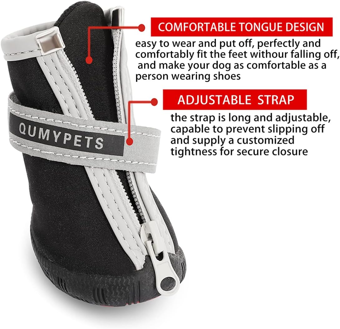 QUMY Dog Shoes Small Size Dogs