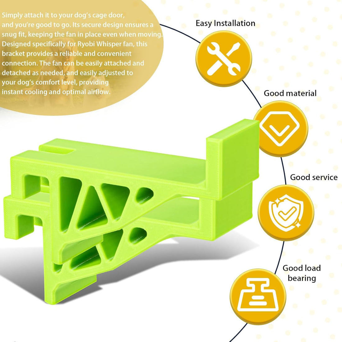 Dog Crate Fan Accessories,for Ryobi &Ruffland Kennel Accessories