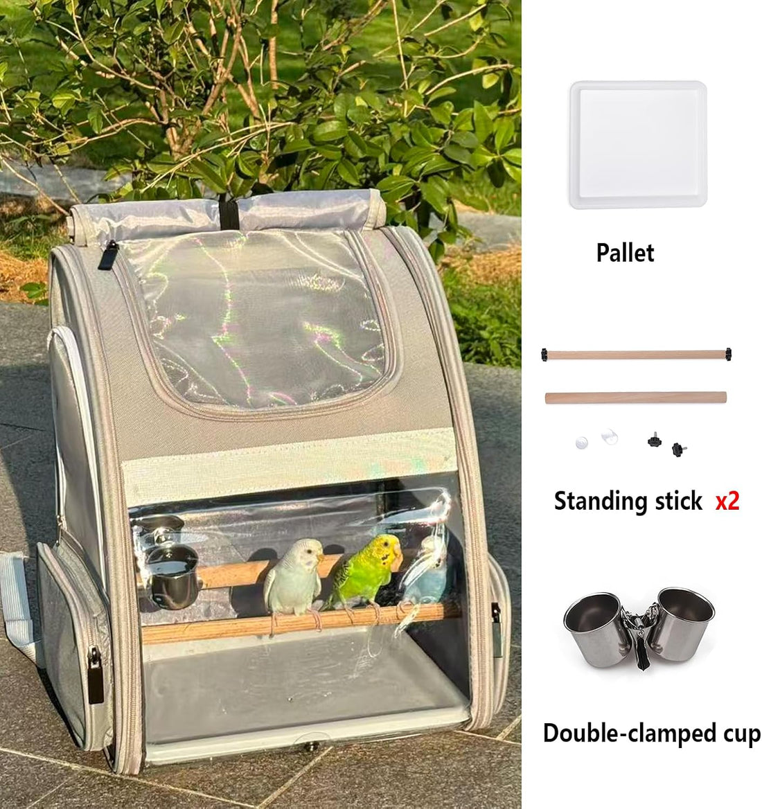 Bird Carrier,Travel Bird Cage,Bird Backpack for Small Birds
