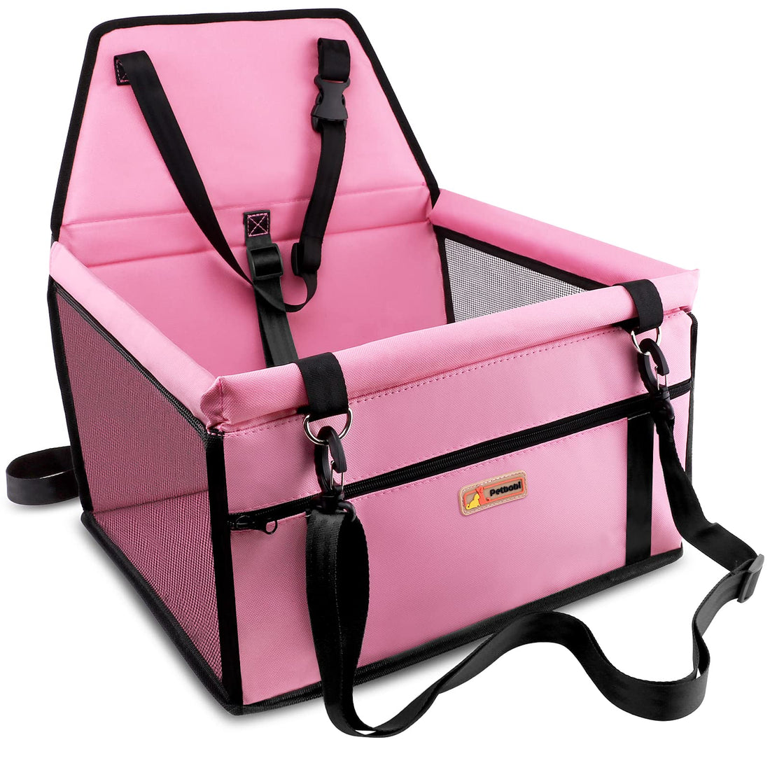 Petbobi Pet Reinforce Car Booster Seat for Dog Cat Portable