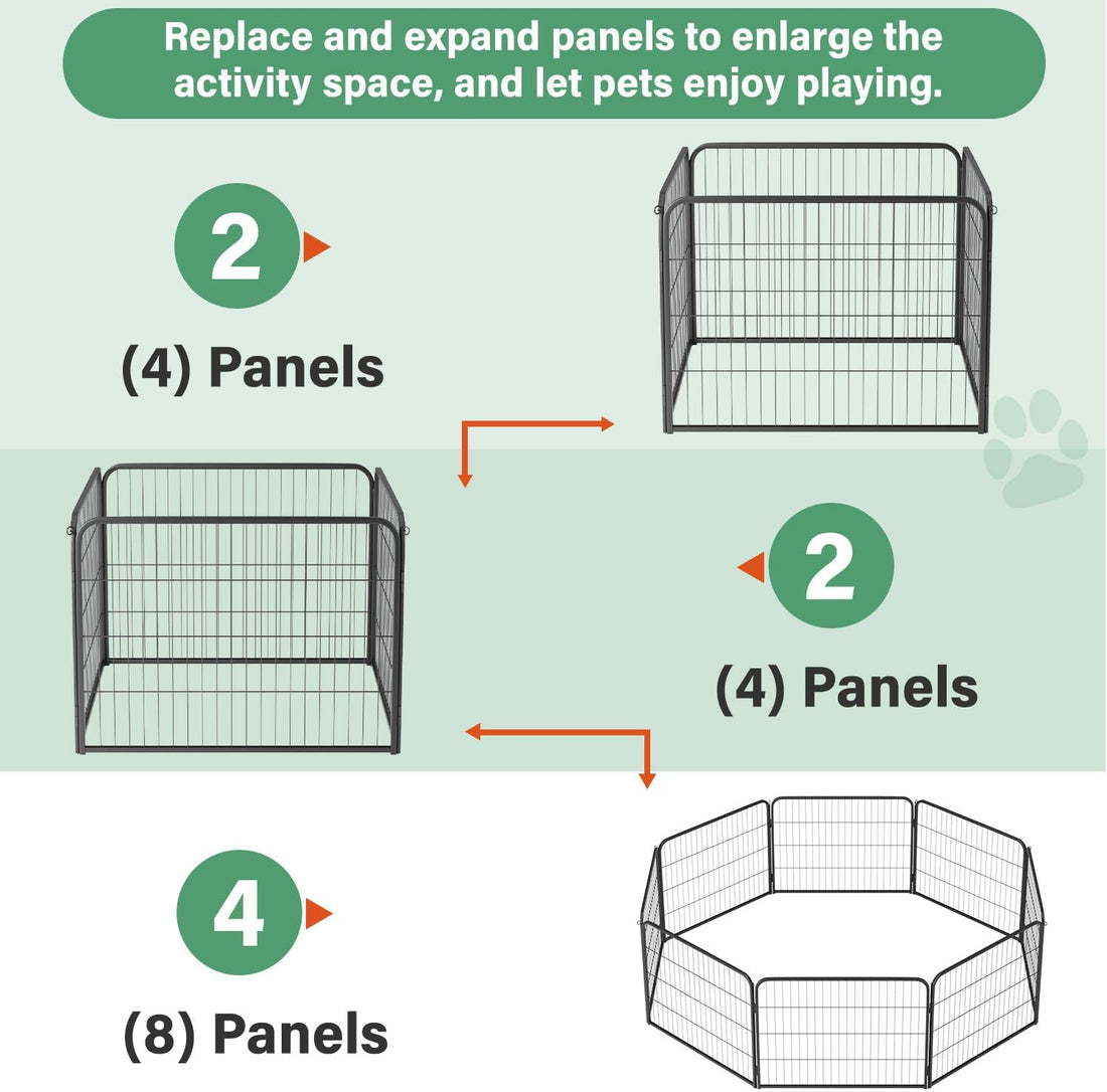 FDW Dog Playpen Kennel - 4 Panels, 24 Inch Height