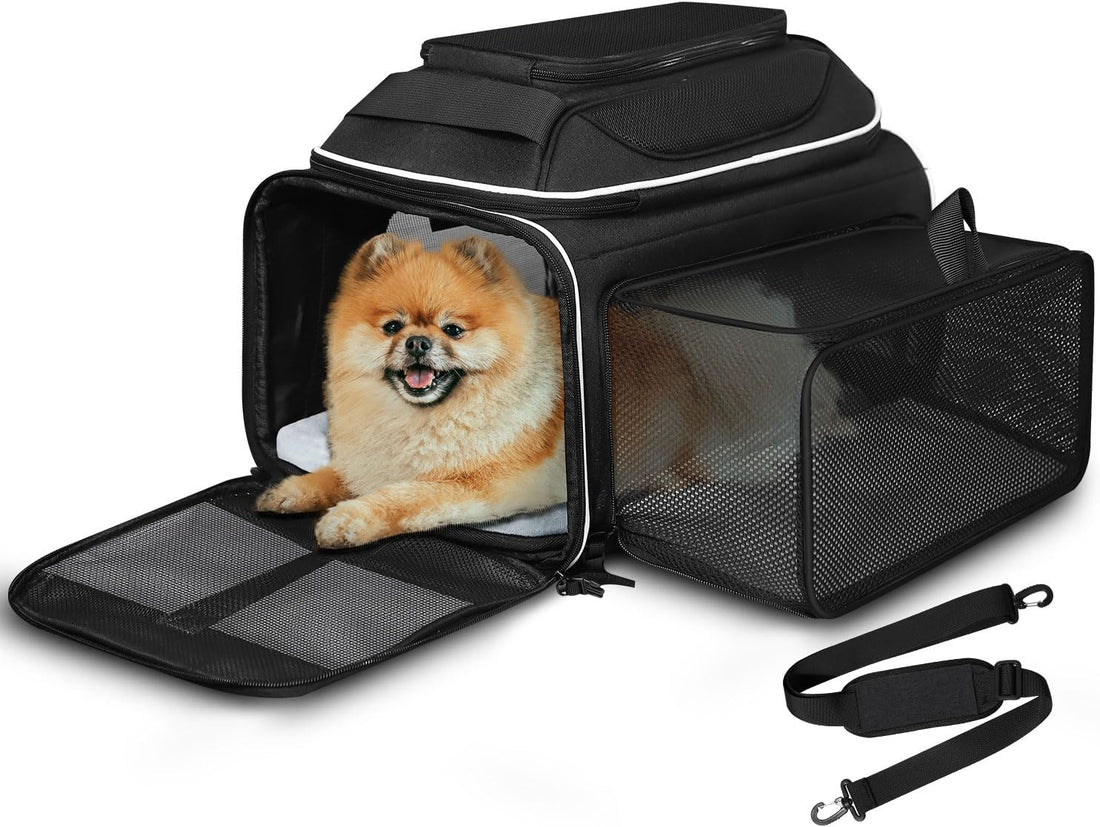 Petskd Top and Side Expandable Small Pet Carrier Airline Approved