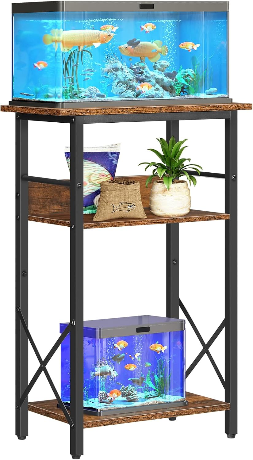 HOOBRO 10 Gallon Aquarium Stand, 3-Tier Fish Tank Stand with Storage