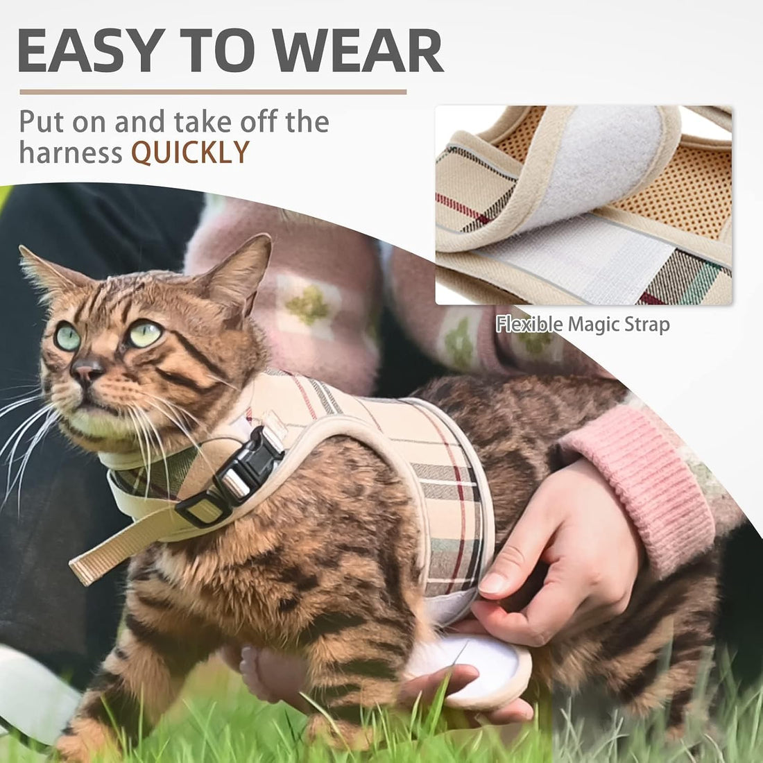 PUPTECK Soft Mesh Cat Vest Harness and Leash Set Puppy Padded Pet