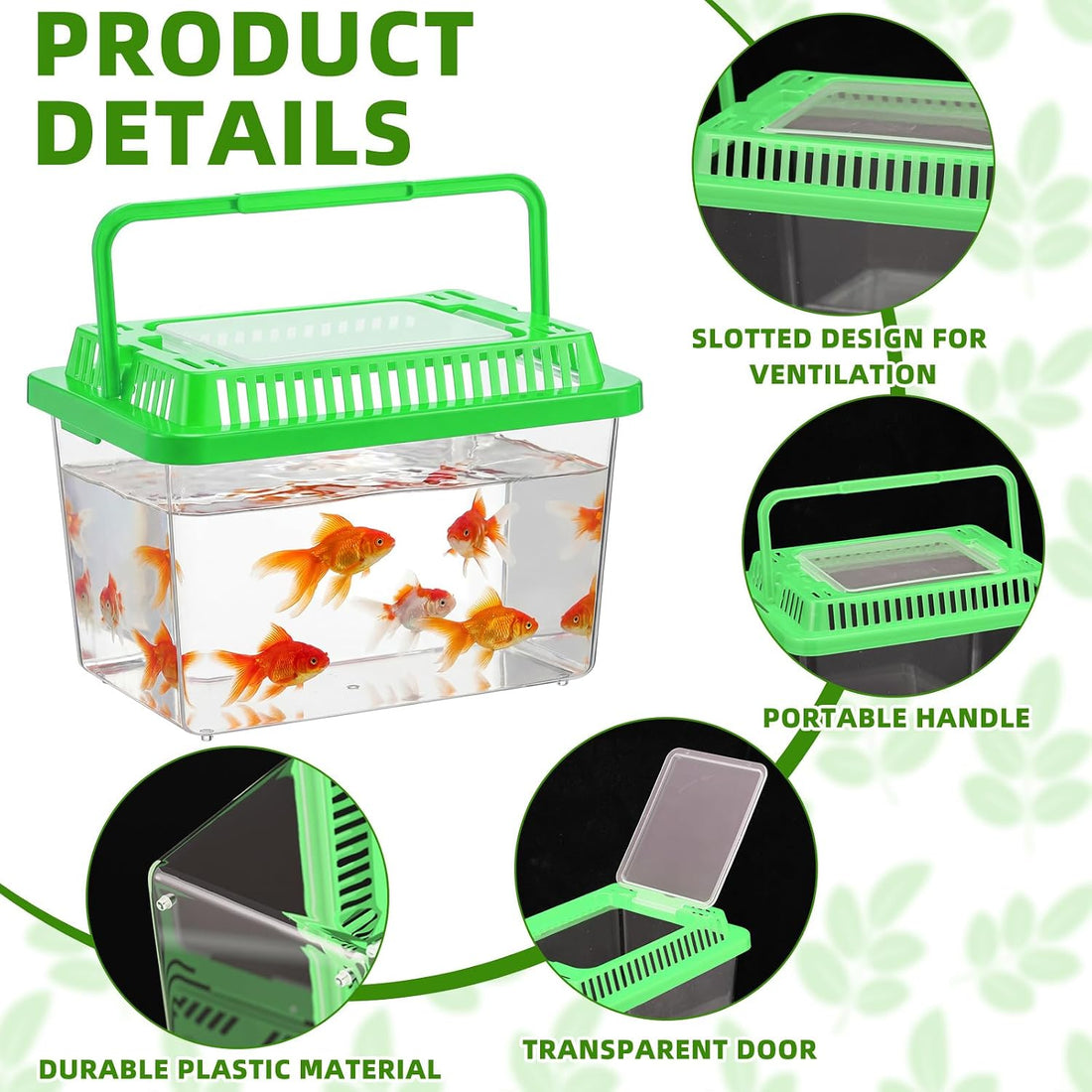 LemonRoad 15 Pcs Plastic Reptile Terrarium Carrier Cage