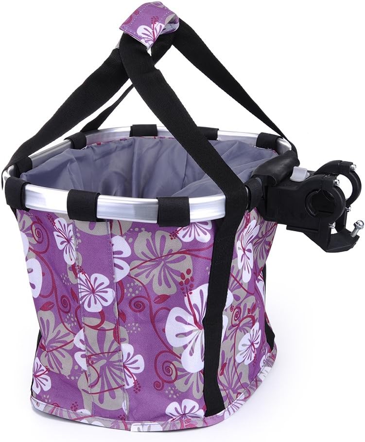 Pet Dog Bike Basket & Carrier Bag- Foldable Detachable Pet Travel
