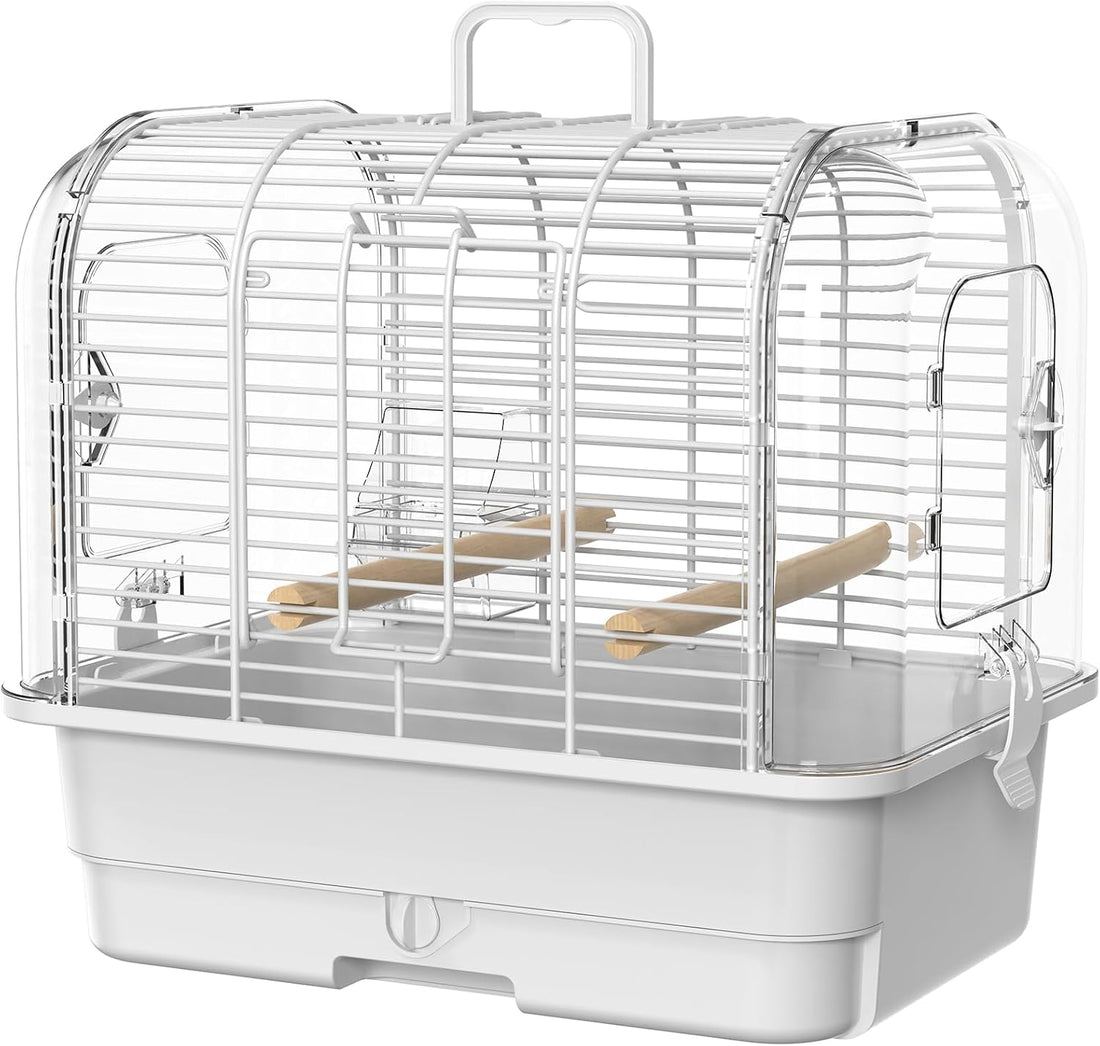 Travel Bird Carrier Cage,Parakeet Portable Cage with Feeder Cup