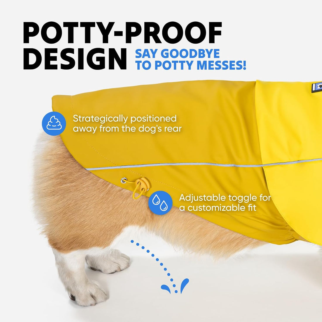 LOWRIDER Dog Raincoat- Adjustable Waterproof, Windproof