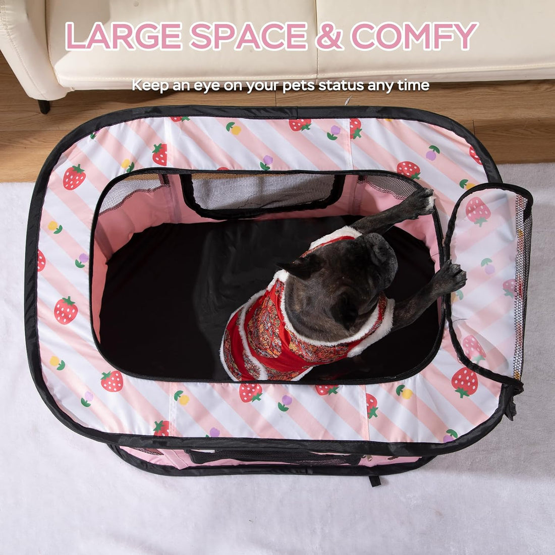 Portable Pet Cat Playpen,Cat Cages Indoor Collapsible Dog Crates Tent