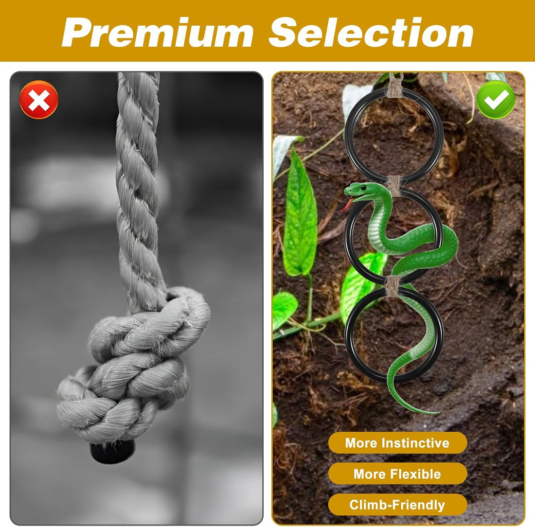 Snake Enclosure Accessories, Reptile Climbing Ring Hammock Set
