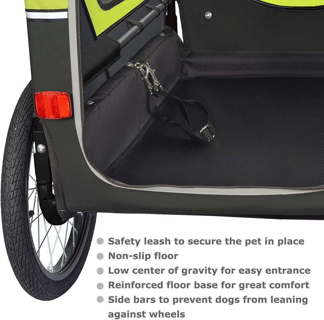 DOGGYHUT® S-Line XL Pet Bike Trailer & Stroller for Large Dogs Up