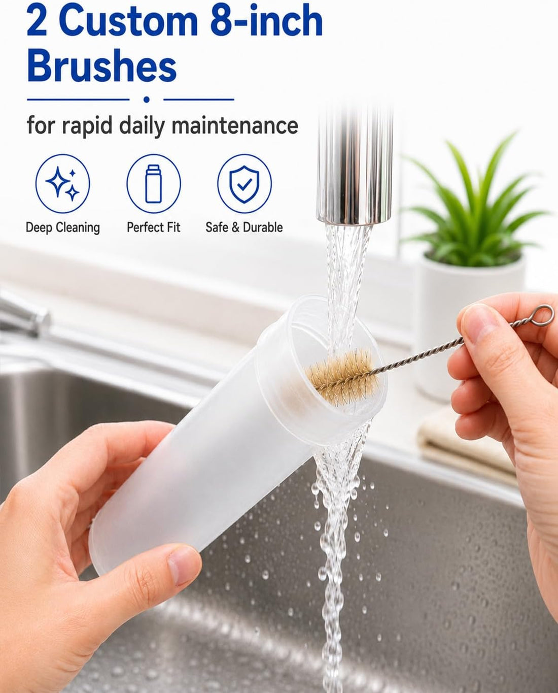 4 Pack Canary Water Dispenser with 2 Cleaning Brushes Set for Bird
