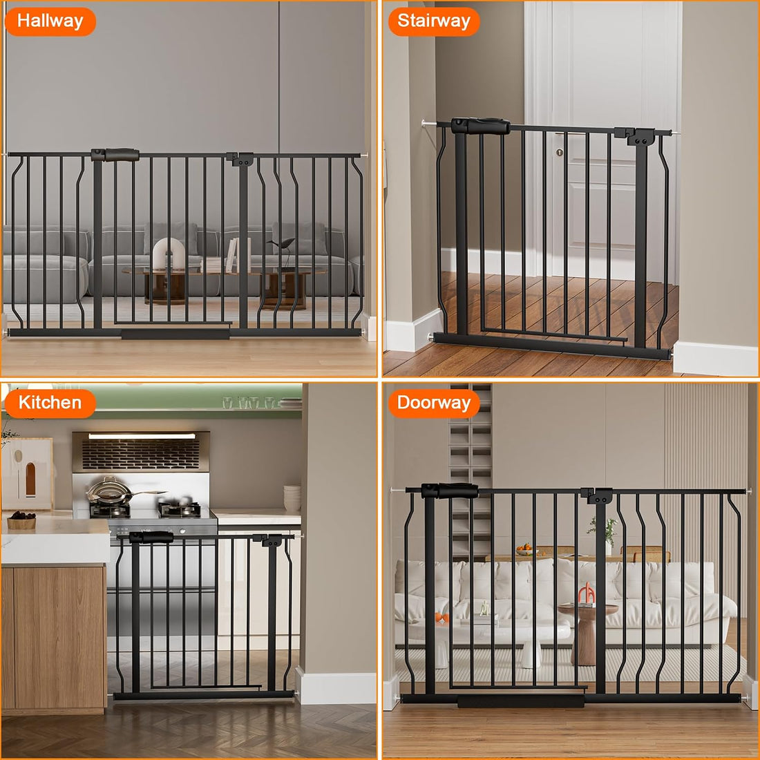 57.5-62 Inch Extra Wide Baby Gate for Doorway Stairs