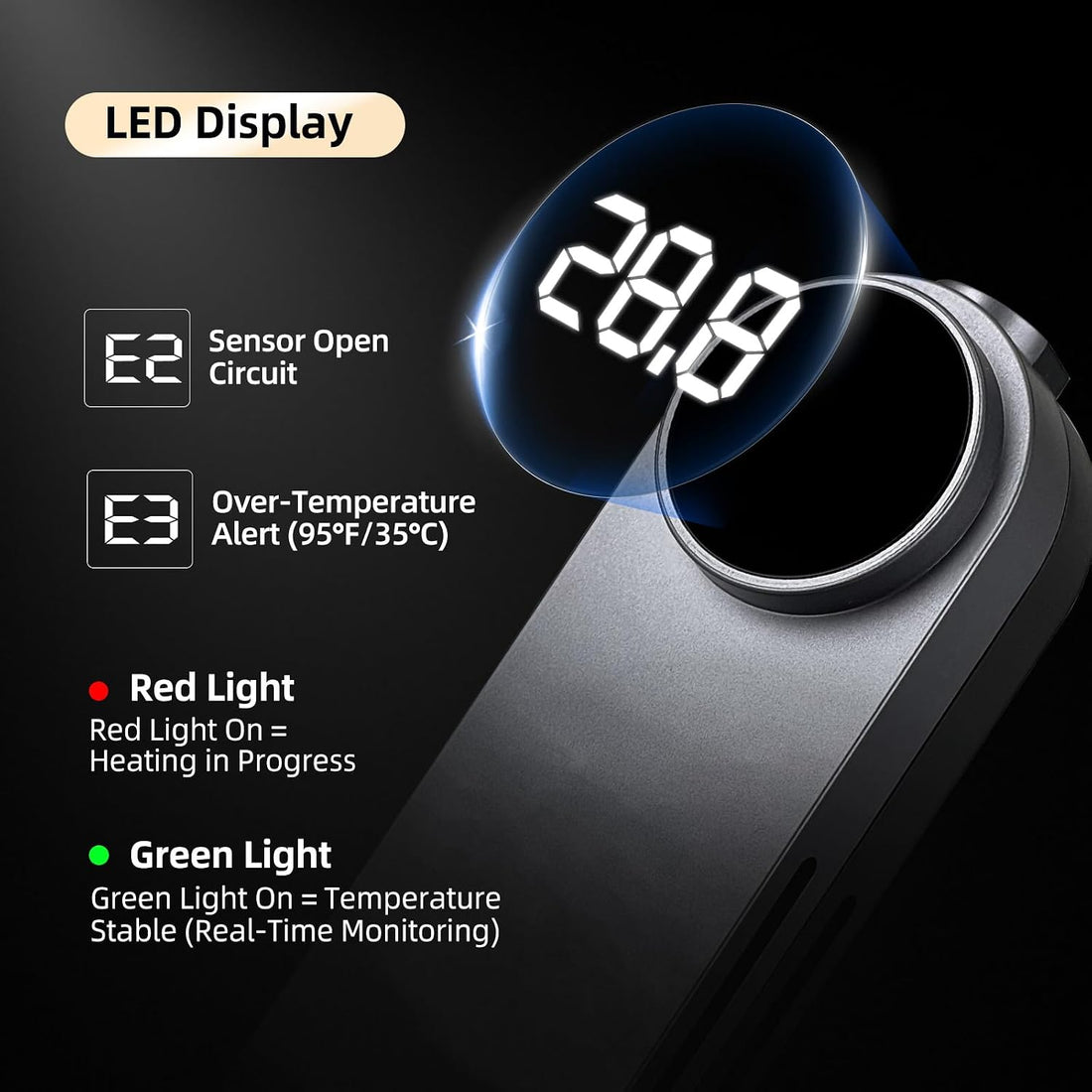 UPETTOOLS 50W Mini Aquarium Heater, Digital Fish Tank Heater