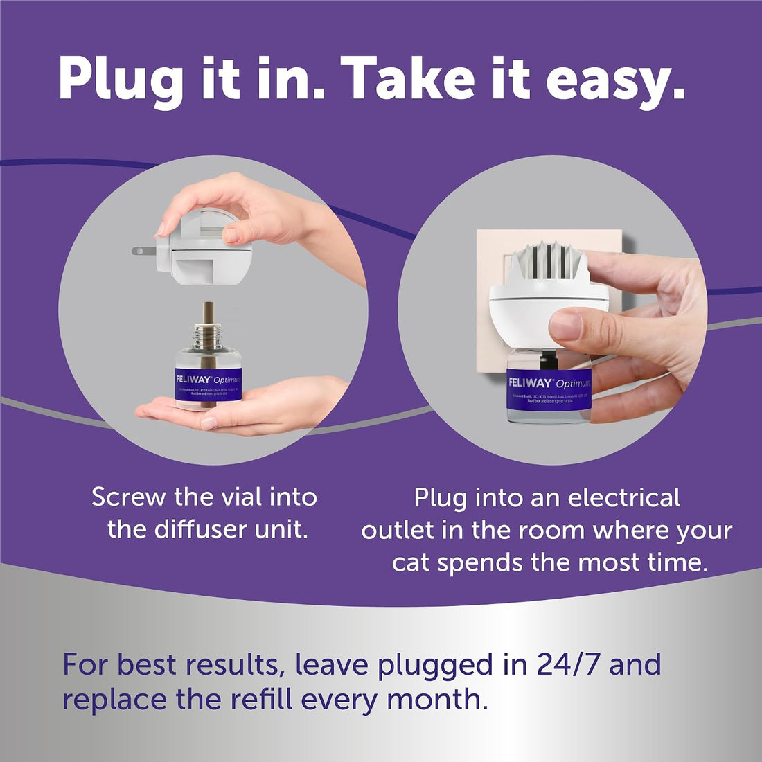 FELIWAY Optimum Cat Calming Pheromone Diffuser Kit