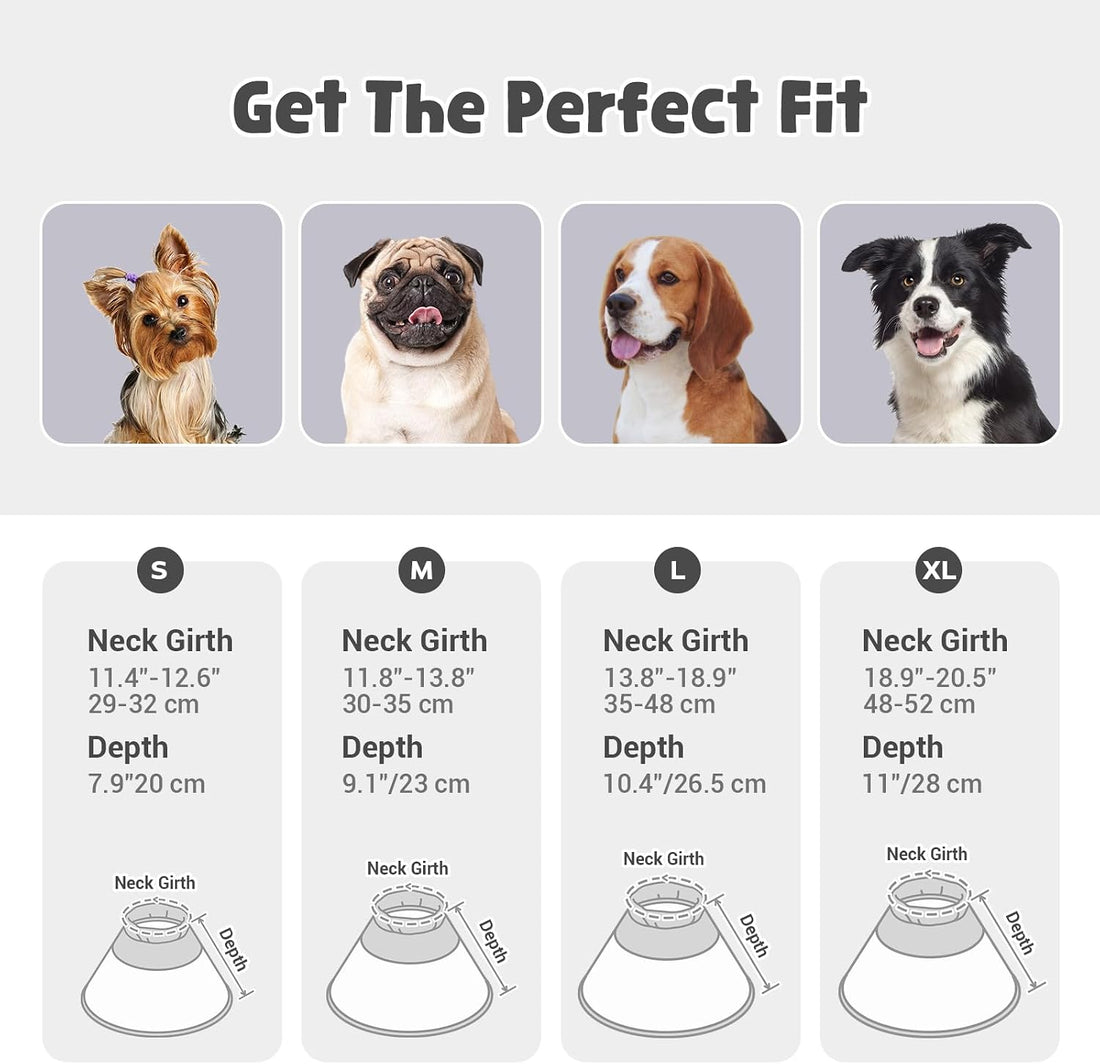 Avont Soft Dog Cone Drawstring, Snap-in, Waterproof, Anti-Lick