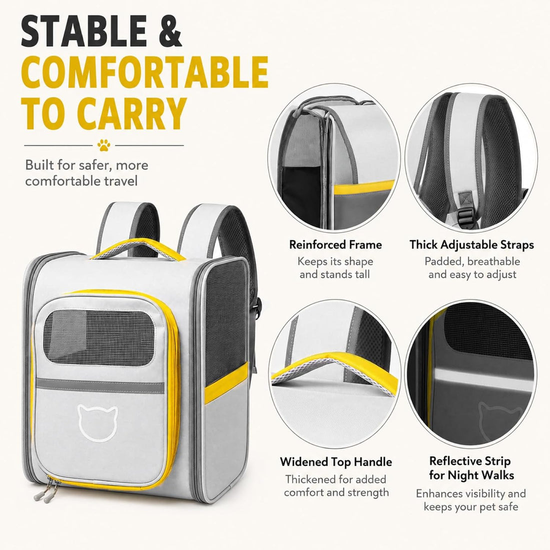 Vivicreate Cat Backpack Carrier for Dogs and Cats Kittens Rabbits