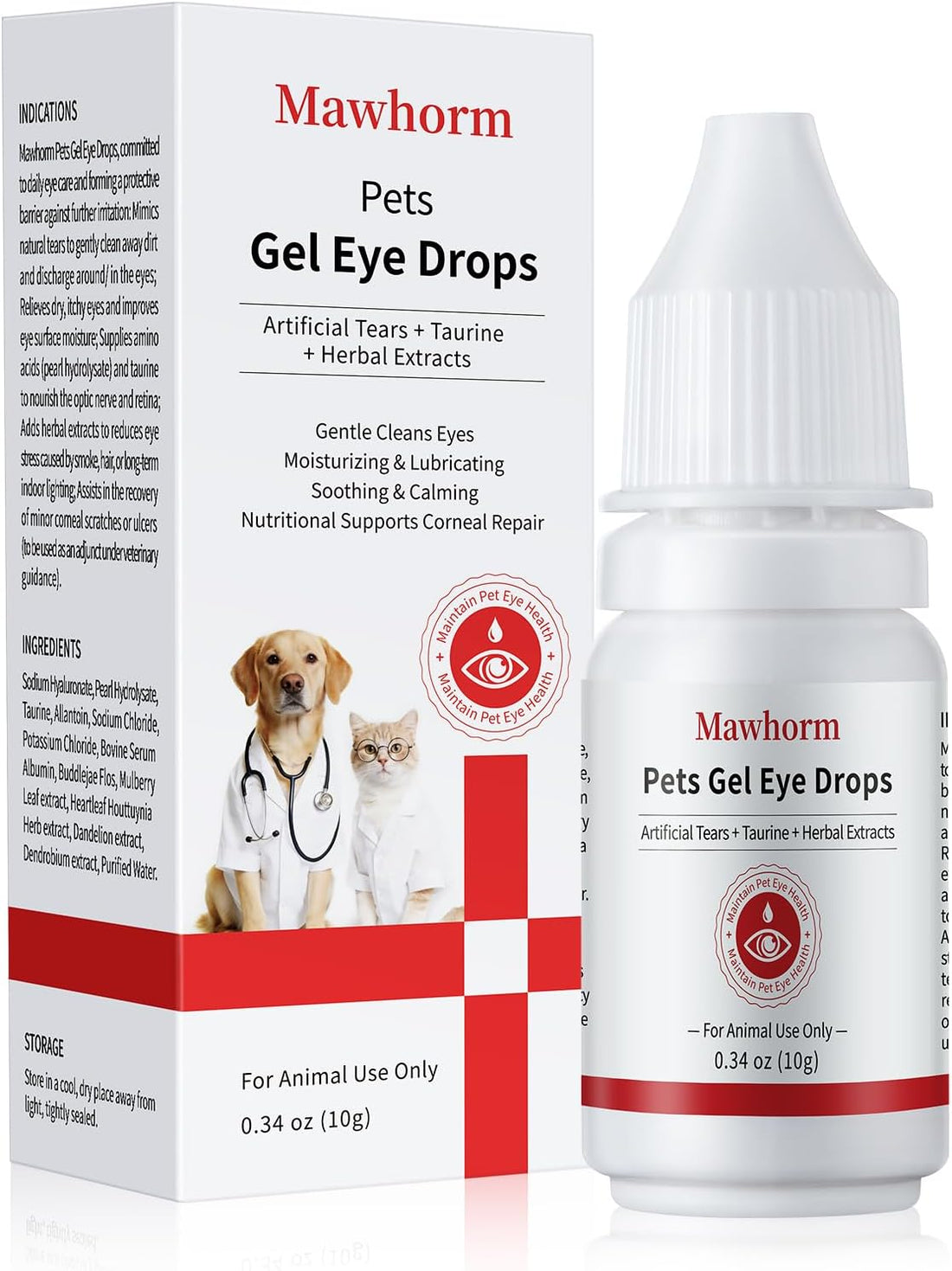 1% Hyaluronic Moisturizing Gel Eye Drops for Dogs & Cats