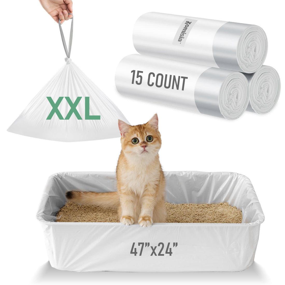 ZOMISIA Super Jumbo Litter Box Liner XXL