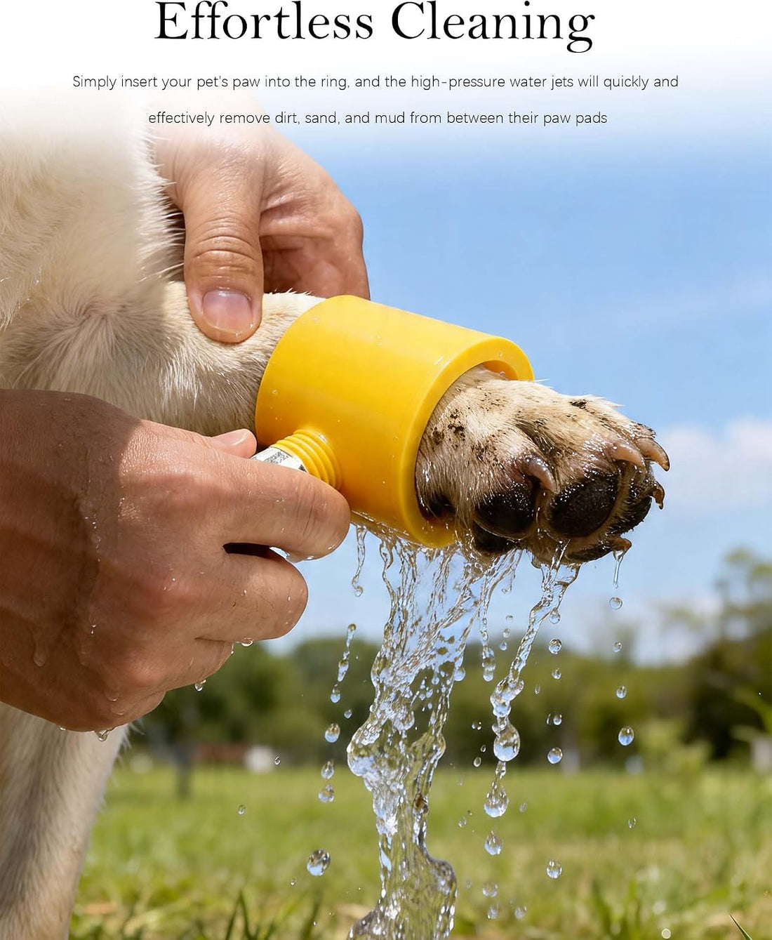 Pet Paw Showerhead - 360° Inward Spiral Dog Shower Attachment