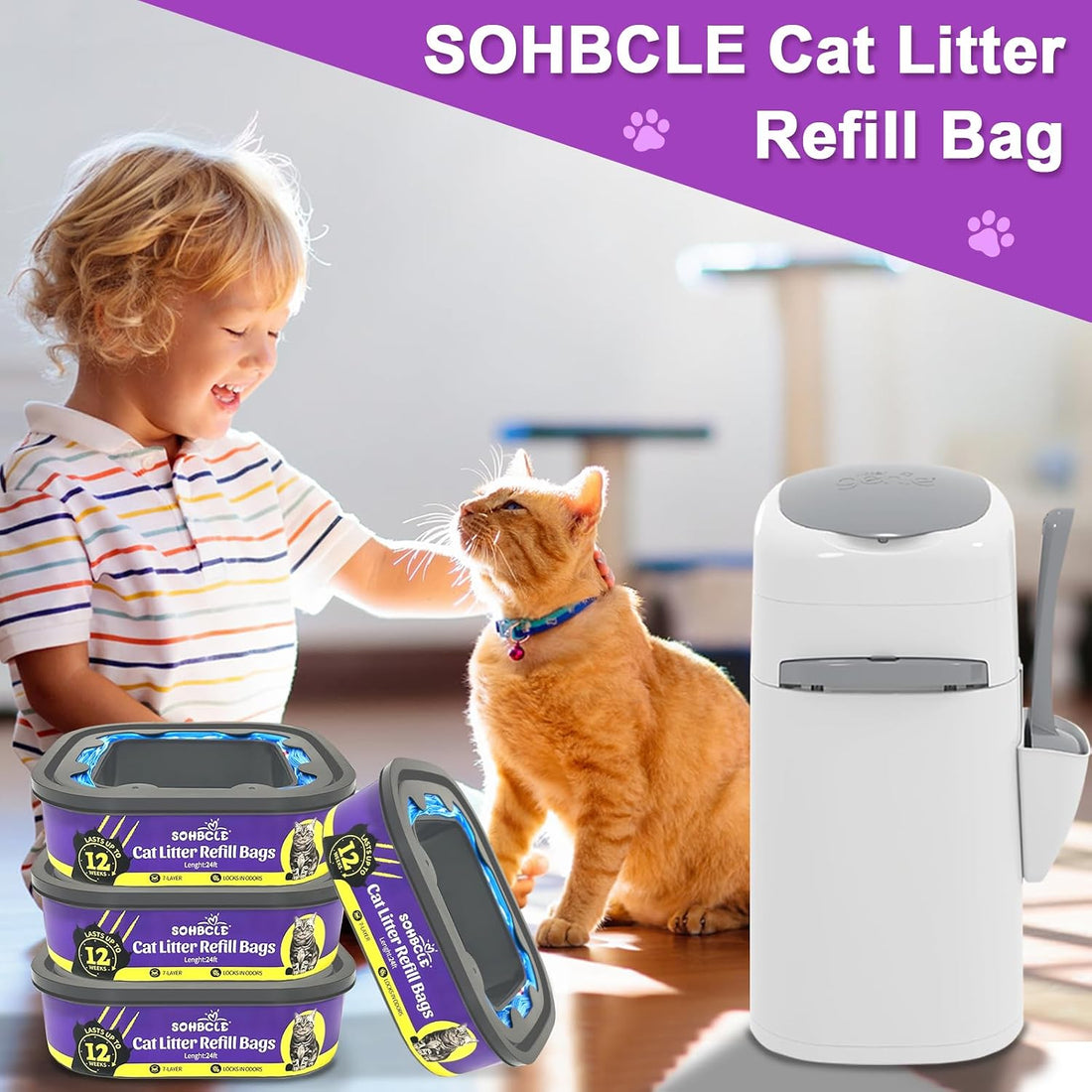 Cat Litter Refill Bags Fits Litter Genie Standard