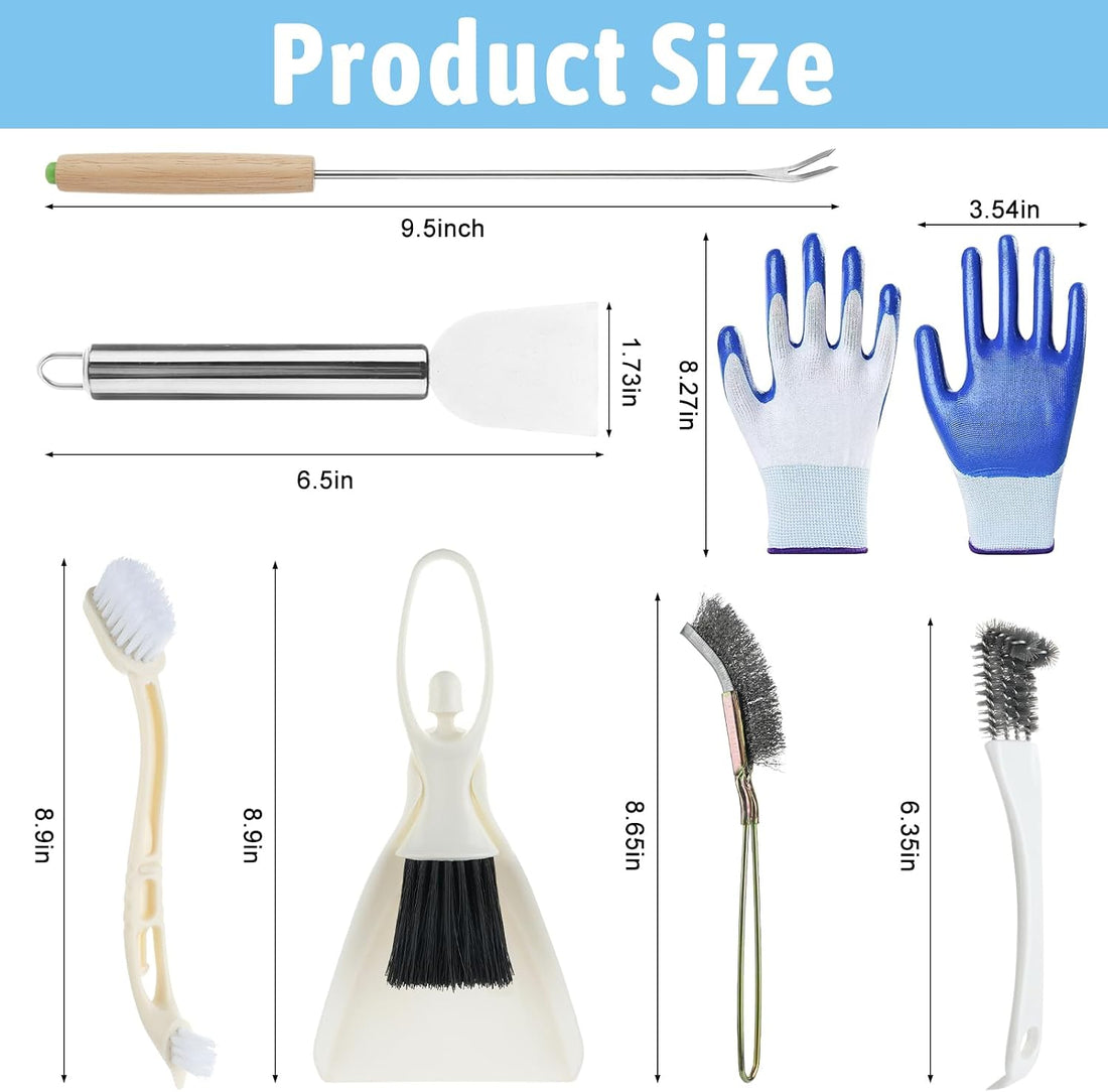 Draupnir 7 Pcs Bird Cage Cleaning Supplies Bird Cage Cleaner Brush Kit