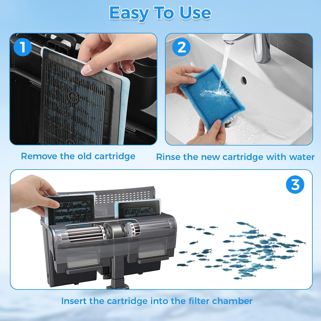 Aquarium Filter Replacement Cartridge - 10 Pack Rite Size C Cartridges