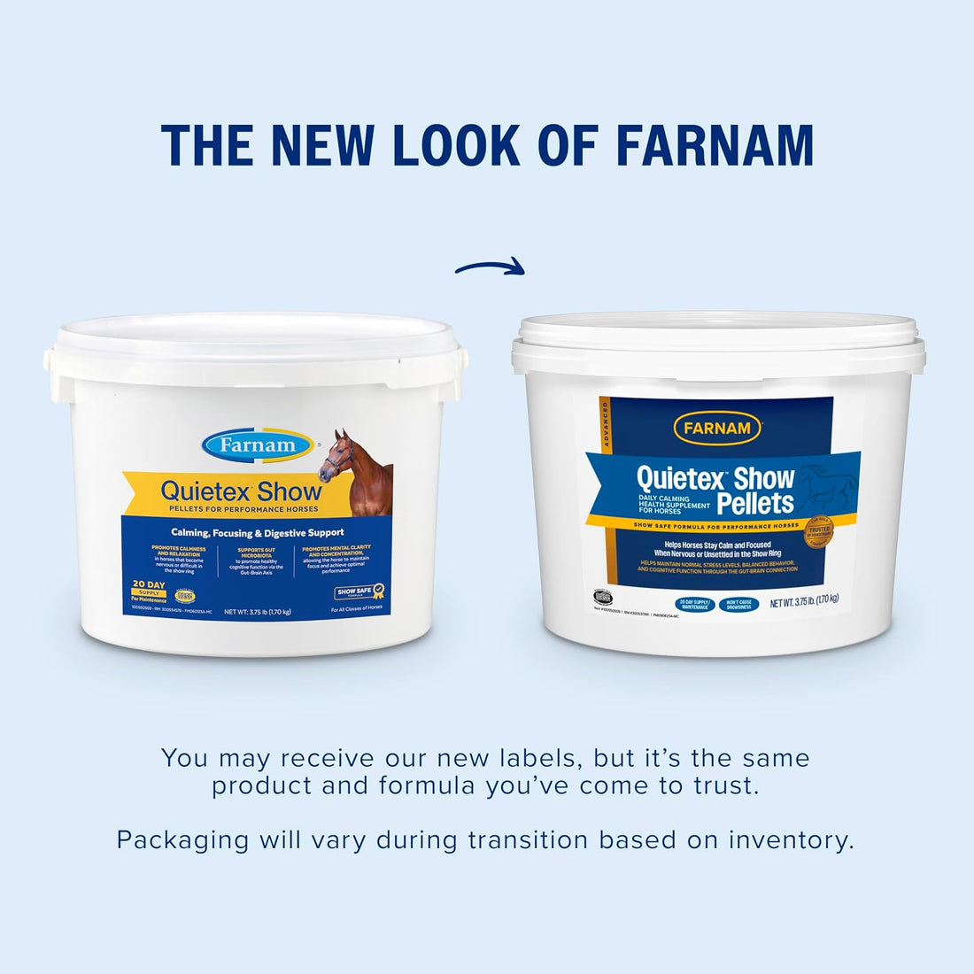 Farnam Quietex Show Pellets, Horse Calming Supplement, 3.75 lb