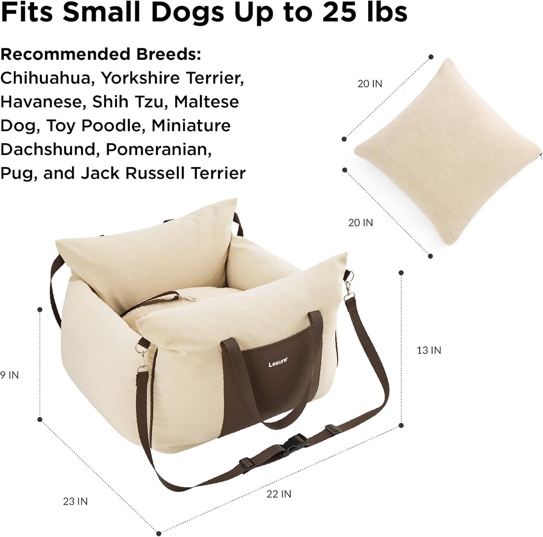 Lesure Small Dog Car Seat for Small Dogs