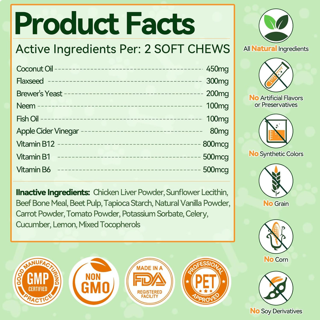 Carmelie Flea and Tick Prevention for Dogs Chewables 200 Ct