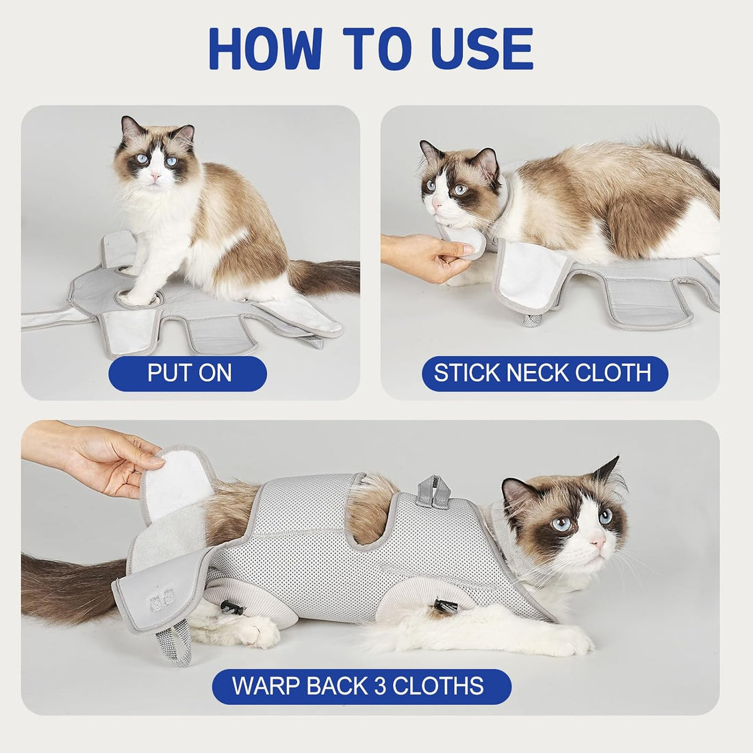 Supet Cat Grooming Hammock Harness for Nail Trimming