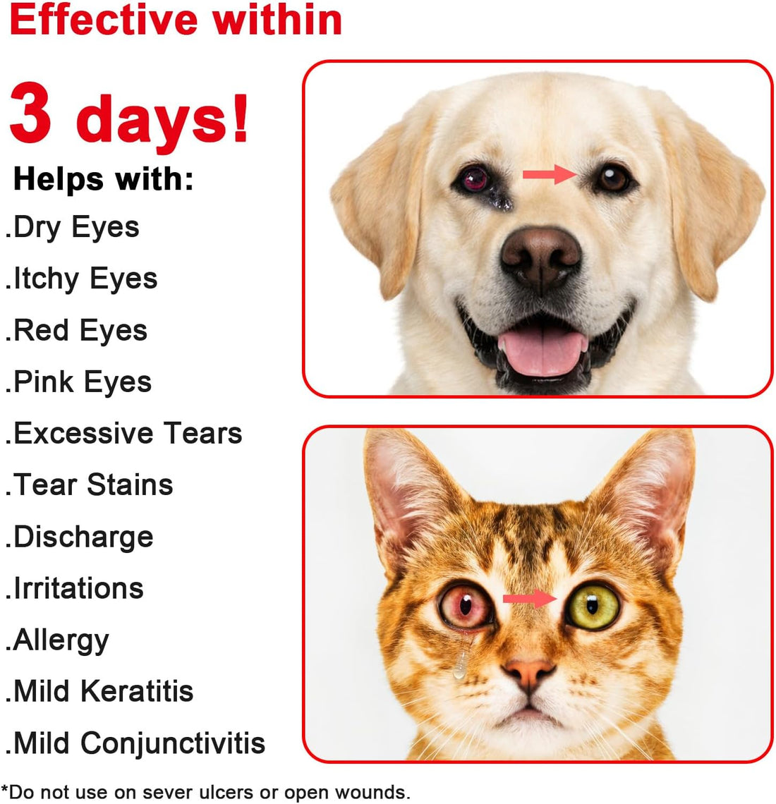 1% Hyaluronic Moisturizing Gel Eye Drops for Dogs & Cats